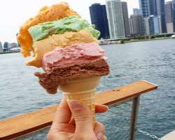 She is fond of ice-creams. (Me too!)